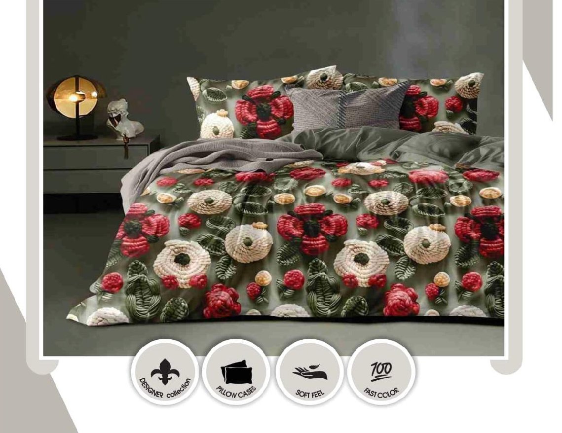 3D BEDHSEET FLORAL
