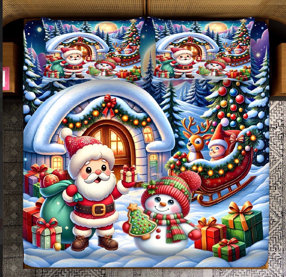 7D BEDSHEET SNOW THEME