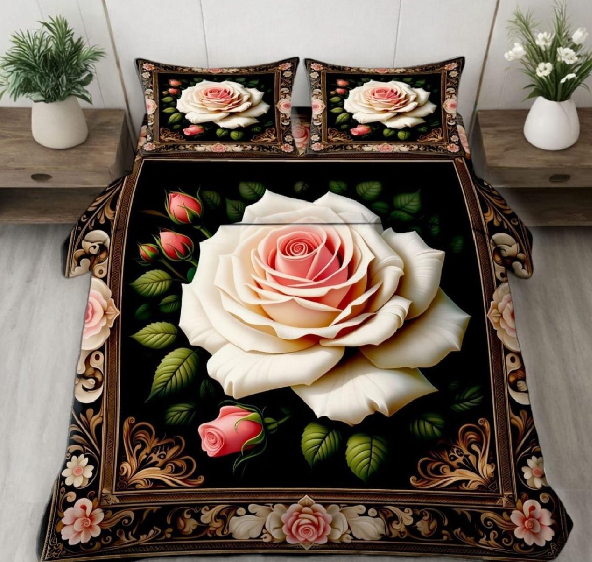 7D BEDSHEET  FLOWER THEME