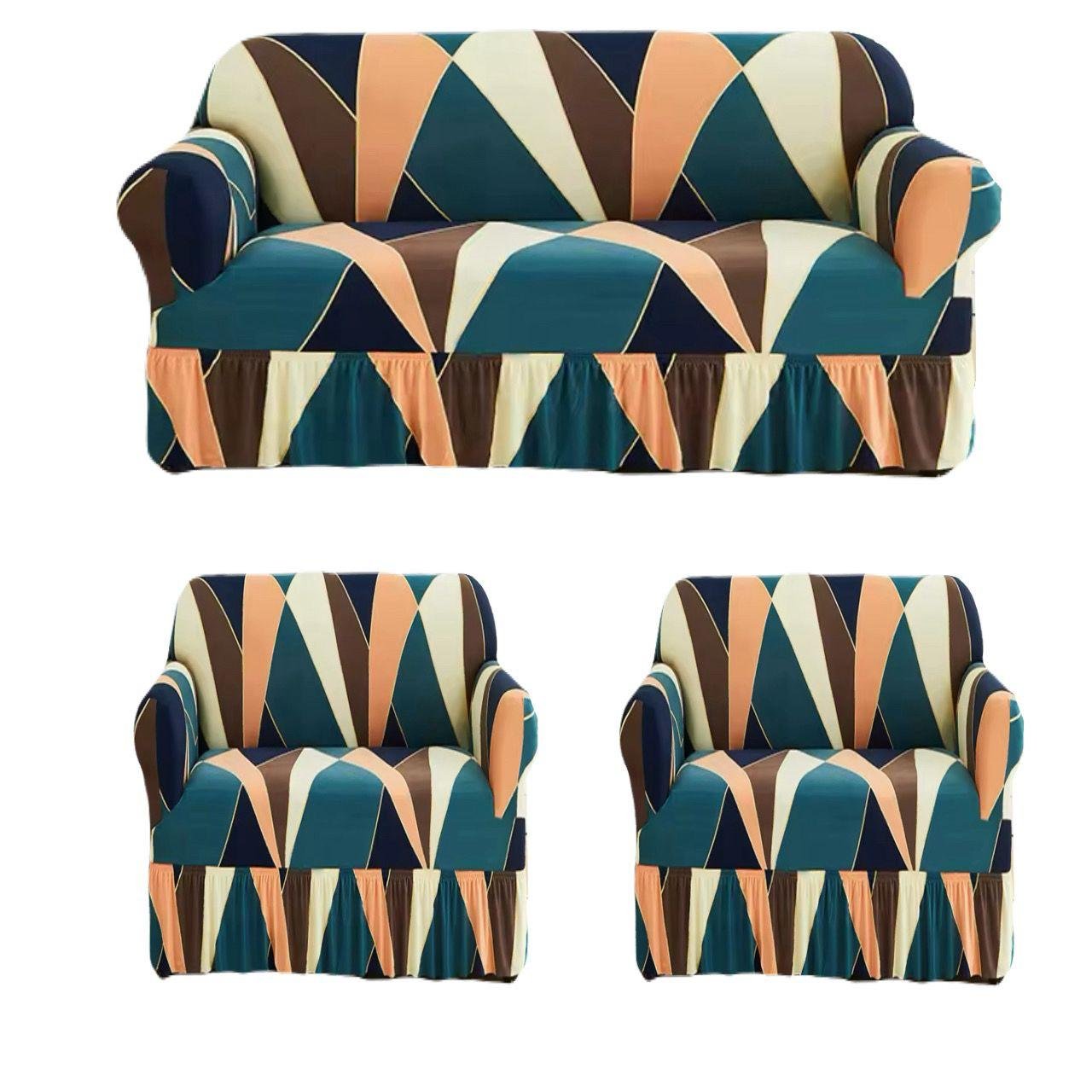FRILL SOFA COVER SET 3+1+1